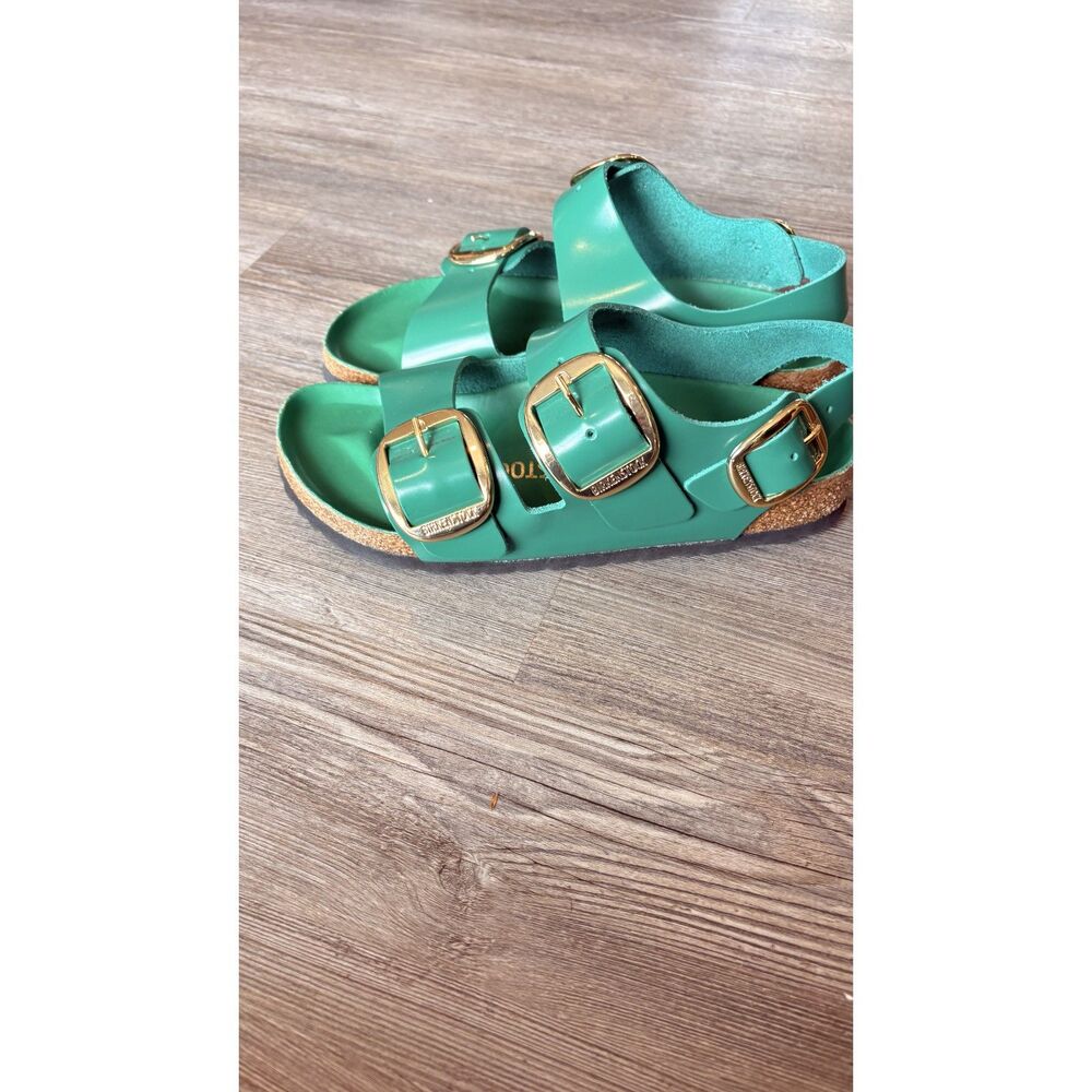 Birkenstock Milano Big Buckle High Shine Sandals Digital Green EU 37 US 6–6.5 - Picture 8 of 8